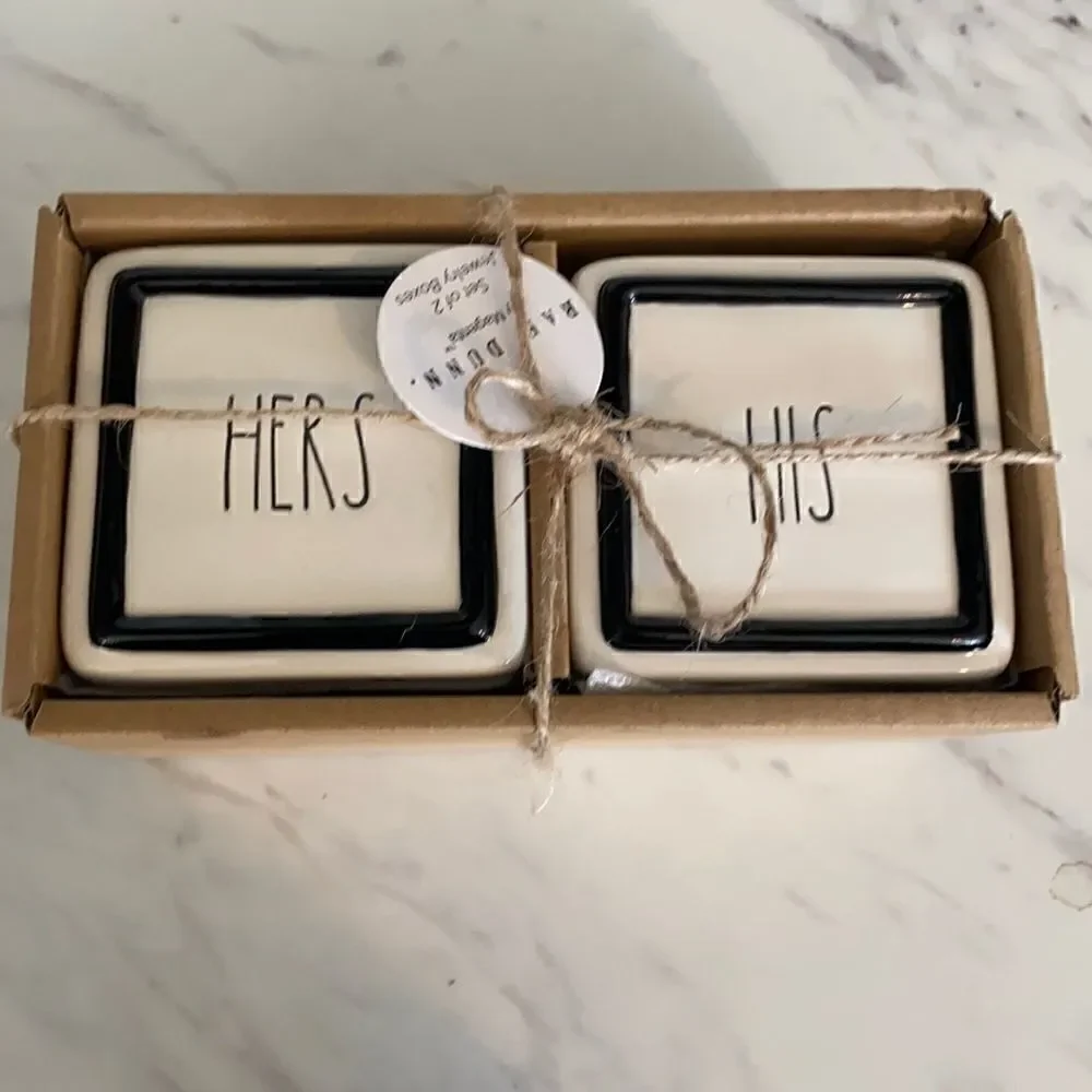 Rae Dunn | by Magenta His & Hers Jewelry Boxes